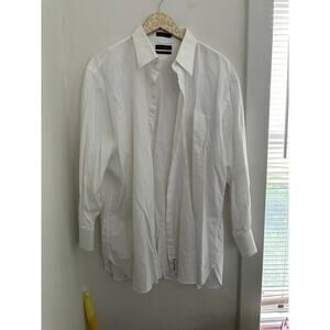 John W. Nordstrom White Button Front Traditional Fit | 18 - 34